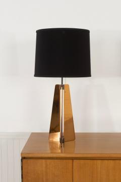 Gio Ponti Pair of Custom Solid Brass Obelisk Table Lamps Circa 2000 - 4634233