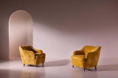 Gio Ponti Pair of Gio Ponti Armchairs from Hotel Bristol Merano Casa e Giardino 1954 - 4480473