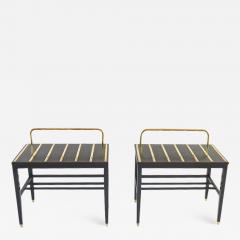 Gio Ponti Pair of Gio Ponti Black Walnut Lacquered Side Tables from Hotel Royal Naples - 1717761