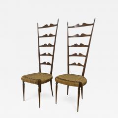 Gio Ponti Pair of Gio Ponti High Back Chairs - 2642361