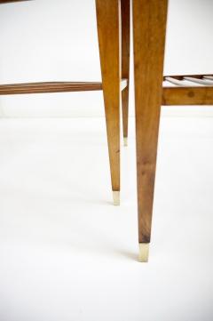 Gio Ponti Pair of Gio Ponti Walnut Side Tables Luggage Racks for Hotel Royal Naples 1955 - 4227787