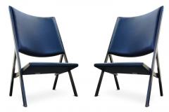 Gio Ponti Pair of Gio Ponti for Walter Ponti Gabriella Folding Chairs Model D 270 2 Black - 3041569