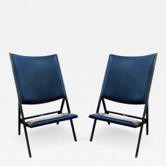 Gio Ponti Pair of Gio Ponti for Walter Ponti Gabriella Folding Chairs Model D 270 2 Black - 3044835