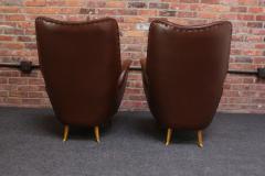 Gio Ponti Pair of Isa Bergamo Sculptural Petite Club Chairs Attributed to Gio Ponti - 3534591