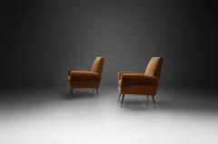 Gio Ponti Pair of Italian Armchairs in the manner of Gigi Radice Italy ca 1960s - 4505855