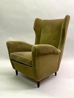 Gio Ponti Pair of Italian Mid Century Wingback Lounge Chairs by Gio Ponti Model 512 - 3349433