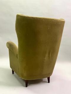 Gio Ponti Pair of Italian Mid Century Wingback Lounge Chairs by Gio Ponti Model 512 - 3349435