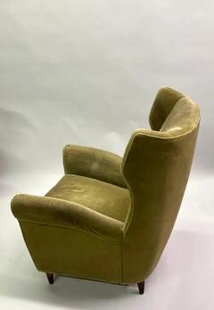 Gio Ponti Pair of Italian Mid Century Wingback Lounge Chairs by Gio Ponti Model 512 - 3349439