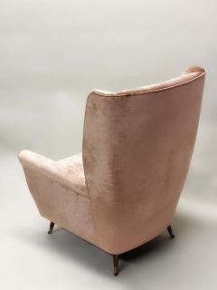 Gio Ponti Pair of Italian Mid Century Wingback Lounge Chairs by Isa Bergamo Gio Ponti - 2929516