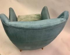 Gio Ponti Pair of Italian Midcentury Hi Back Lounge Chairs Armchairs by Gio Ponti 1955 - 1696133