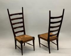 Gio Ponti Pair of Italian Modern Craftsman Side Chairs Attr to Gio Ponti circa 1939 - 4571272