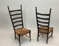 Gio Ponti Pair of Italian Modern Craftsman Side Chairs Attr to Gio Ponti circa 1939 - 4571275