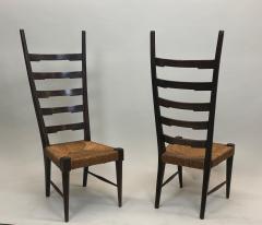 Gio Ponti Pair of Italian Modern Craftsman Side Chairs Attr to Gio Ponti circa 1939 - 4571276
