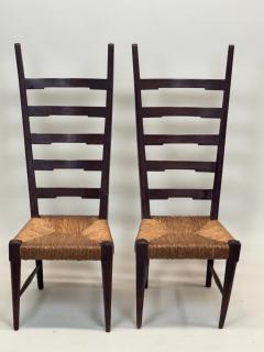 Gio Ponti Pair of Italian Modern Craftsman Side Chairs Attr to Gio Ponti circa 1939 - 4571279