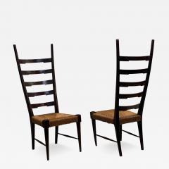 Gio Ponti Pair of Italian Modern Craftsman Side Chairs Attr to Gio Ponti circa 1939 - 4575406