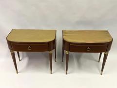 Gio Ponti Pair of Italian Modern Neoclassical End or Side Tables Nightstands Gio Ponti - 3504044