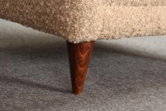 Gio Ponti Pair of Italian Modernist High Back Lounge Chairs in Two Tone Boucl and Walnut - 4611630