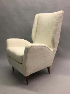 Gio Ponti Pair of Italian Wingback Lounge Chairs Armchairs by Gio Ponti Model 512 - 1630268