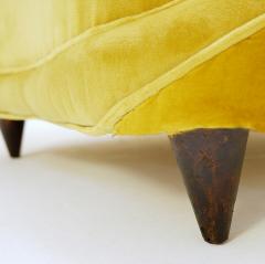 Gio Ponti Pair of Italian Yellow Velvet Armchairs by Gio Ponti - 3216140