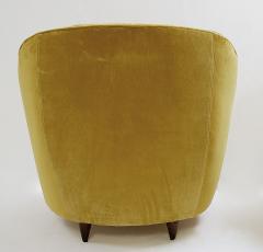 Gio Ponti Pair of Italian Yellow Velvet Armchairs by Gio Ponti - 3216144