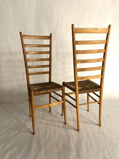 Gio Ponti Pair of Laddrback Chairs after Gio Ponti - 3914194