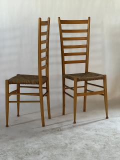 Gio Ponti Pair of Laddrback Chairs after Gio Ponti - 3914196