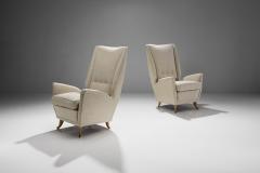 Gio Ponti Pair of Lounge Chairs Attributed to Gio Ponti for ISA Bergamo Italy 1950s - 3295186