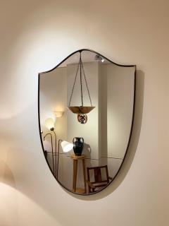 Gio Ponti Pair of Midcentury Brass Shield Mirrors - 1773668