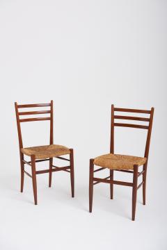 Gio Ponti Pair of Midcentury Teak and Rush Chairs by Otto Gerdau - 1667742