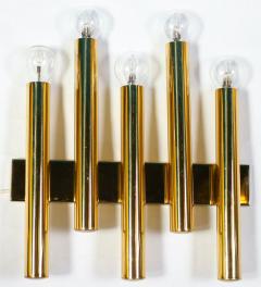 Gio Ponti Pair of Modern Brass Sconces Attributed to Gio Ponti 1970 - 3177479