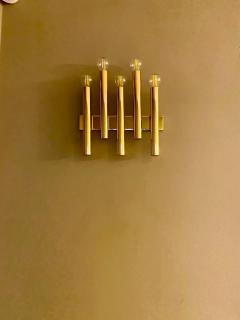 Gio Ponti Pair of Modern Brass Sconces Attributed to Gio Ponti 1970 - 3177494