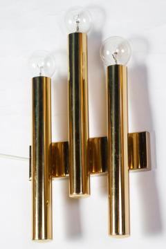 Gio Ponti Pair of Modern Brass Sconces Attributed to Gio Ponti 1970 - 3177496