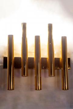 Gio Ponti Pair of Modern Brass Sconces Attributed to Gio Ponti 1970 - 3177522