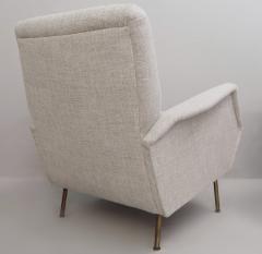 Gio Ponti Pair of Rare Gio Ponti Model 803 Armchairs with Brass Feet - 2357143