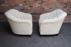 Gio Ponti Pair of Sculptural Italian Modern Boucl Lounge Chairs Attributed to Gio Ponti - 3813278