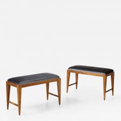 Gio Ponti Pair of Upholstered Benches Attributed to Gio Ponti - 2680175