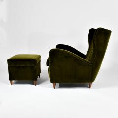 Gio Ponti Pair of armchairs ottomans - 3273505