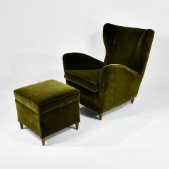 Gio Ponti Pair of armchairs ottomans - 3273506