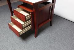 Gio Ponti Petite Italian Modern Stained Mahogany Writing Desk by Gio Ponti for Schirolli - 2834850