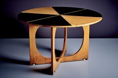 Gio Ponti Rare Drop Leaf Table from the Apta Series by Gio Ponti with two tone pattern - 4146273