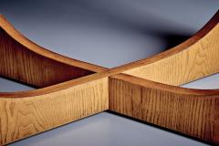 Gio Ponti Rare Drop Leaf Table from the Apta Series by Gio Ponti with two tone pattern - 4146276