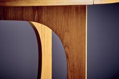 Gio Ponti Rare Drop Leaf Table from the Apta Series by Gio Ponti with two tone pattern - 4146282