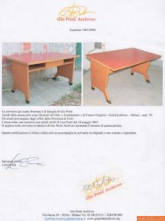 Gio Ponti Rare Gio Ponti Desk and Wall Shelf Forli Administrative Offices - 3332149