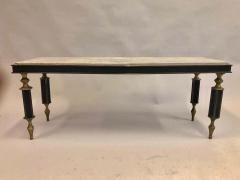 Gio Ponti Rare Italian Modern Neoclassical Gilt Bronze Coffee Table Attr to Gio Ponti - 1759633