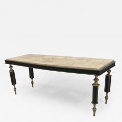 Gio Ponti Rare Italian Modern Neoclassical Gilt Bronze Coffee Table Attr to Gio Ponti - 1762309