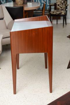 Gio Ponti Rare Pair of Mahogany and Formica Side Tables in Style of Gio Ponti Italy 1950s - 2688221