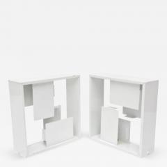 Gio Ponti Set of 3 Italian Modern White Table Lamps Wall Lights Gio Ponti - 4178461