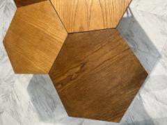 Gio Ponti Set of 7 Gio Ponti Modular Hexagonal Coffee Tables ISA Bergamo Italy 1950s - 3459800