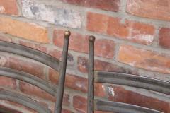 Gio Ponti Set of Six Italian Modernist Steel and Brass Dining Chairs After Gio Ponti - 4365053