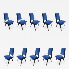 Gio Ponti Set of Ten 1960s Gio Ponti Style Dining Chairs - 244699